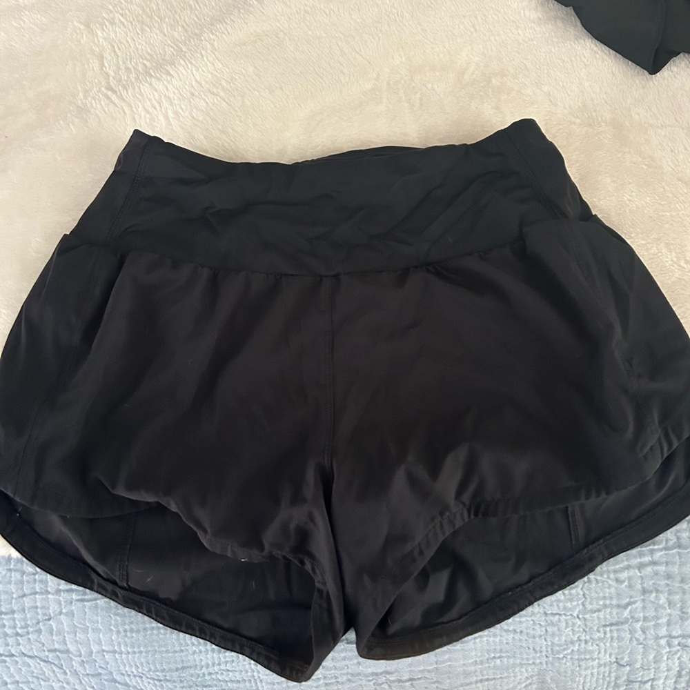 Amazon Essentials Women's Black Athletic Shorts